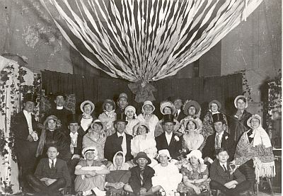 The cast of "A Village Wedding", presented in the Cinema in 1939 